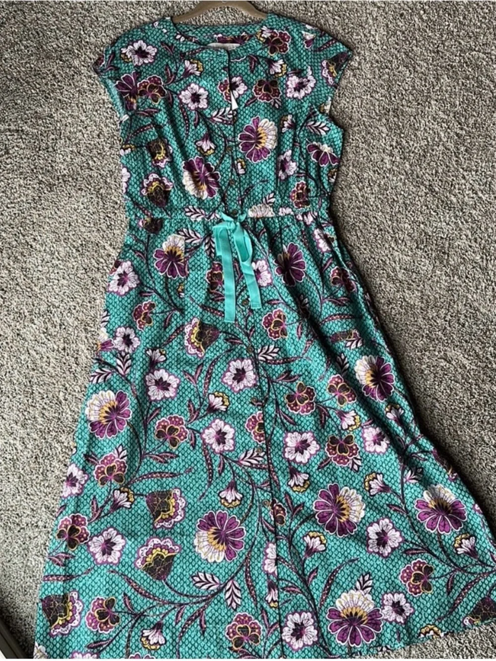 LOFT Floral Utility Midi Shirtdress - Picture 4 of 6